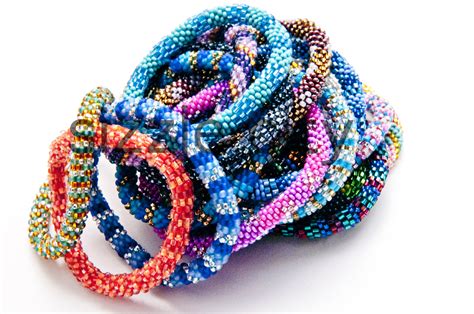 10 pcs Nepal glass bead roll on bracelets